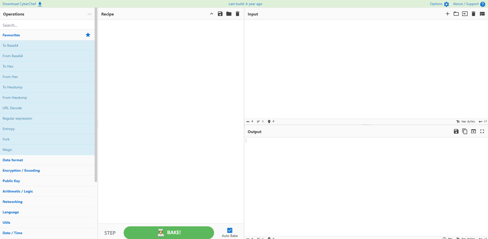 Cyberchef。正直使い方が分からない